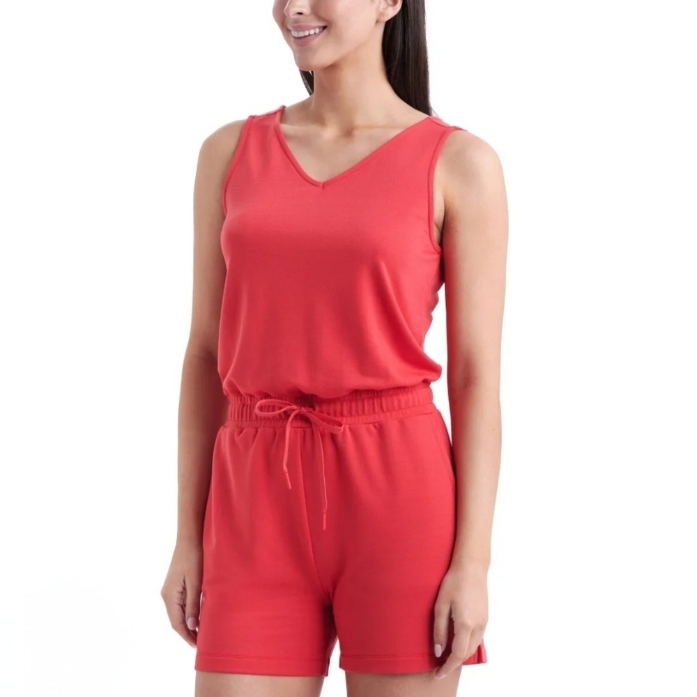Lole Ladies Romper Coral Size Small Tank Style Shorts Stretch Casual Lounge